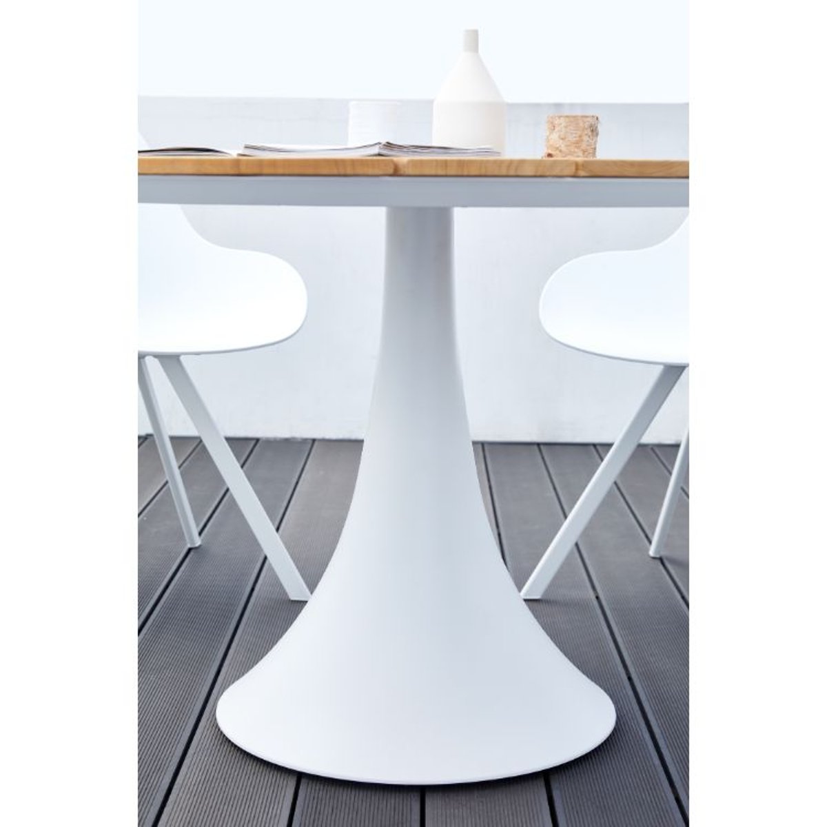 Table de jardin en aluminium, FANO blanc, AU JARDIN DE CHLOÉ