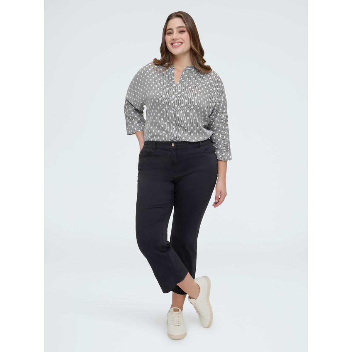 Chemise à pois gris, FIORELLA RUBINO