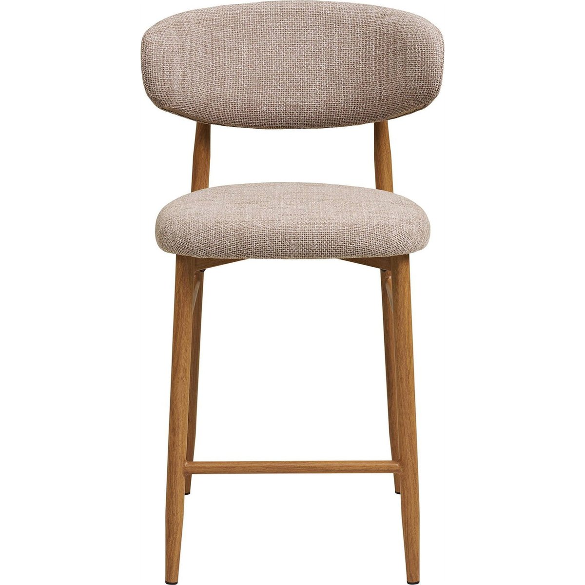 Tabouret de bar rembourré collection LEVANTO beige chiné, RECOLLECTION