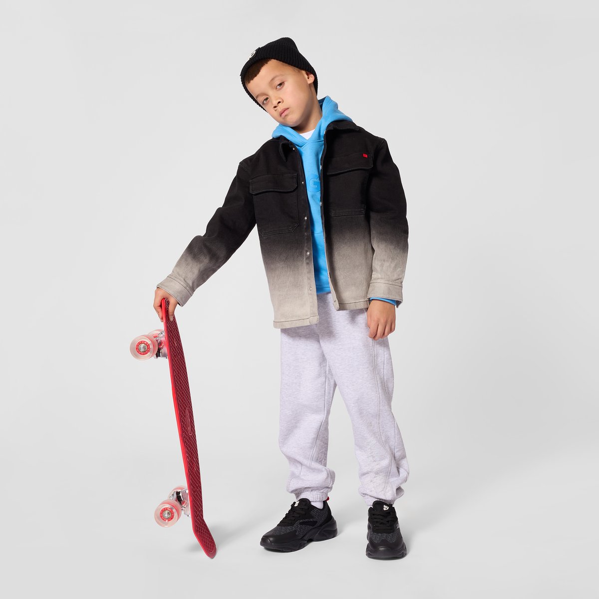 Baskets basse à lacets black, HUGO KIDSWEAR