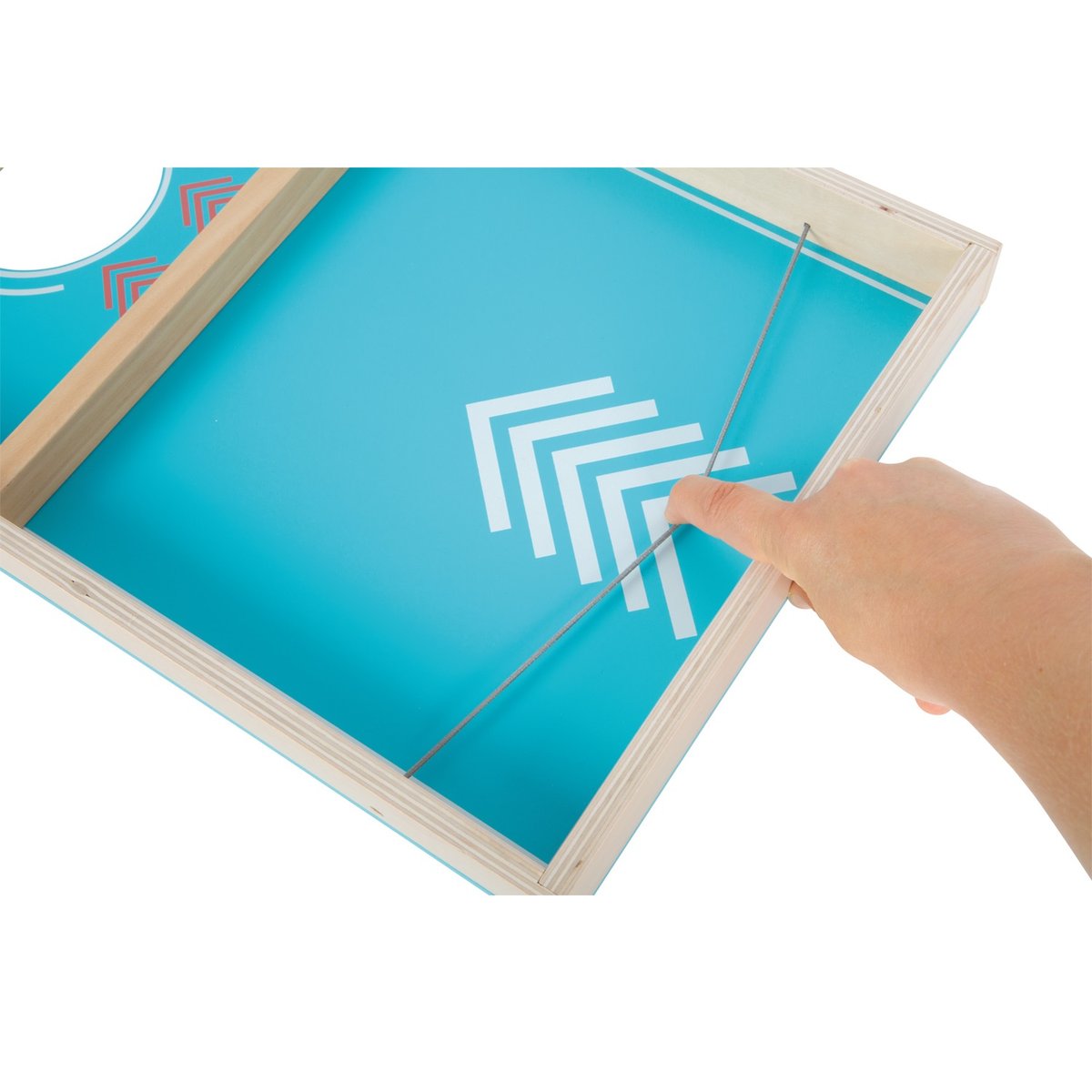 Jeu de Cornhole et de Sling Puck bleu, SMALL FOOT COMPANY