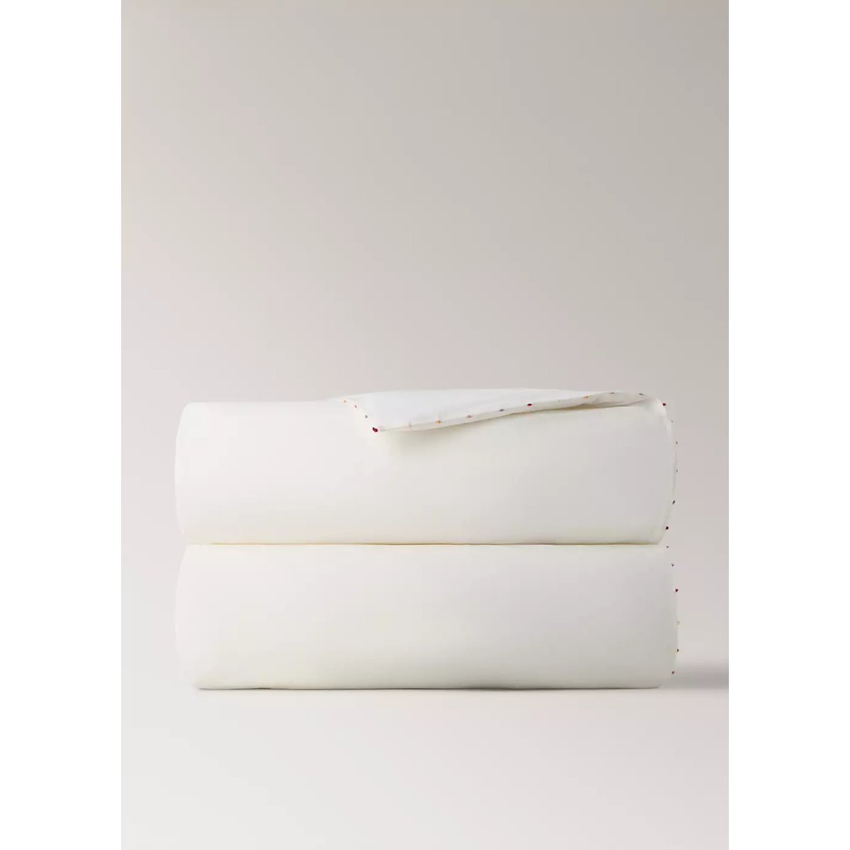 Housse de couette berceau 100 % coton brodée blanc cassé, MANGO HOME