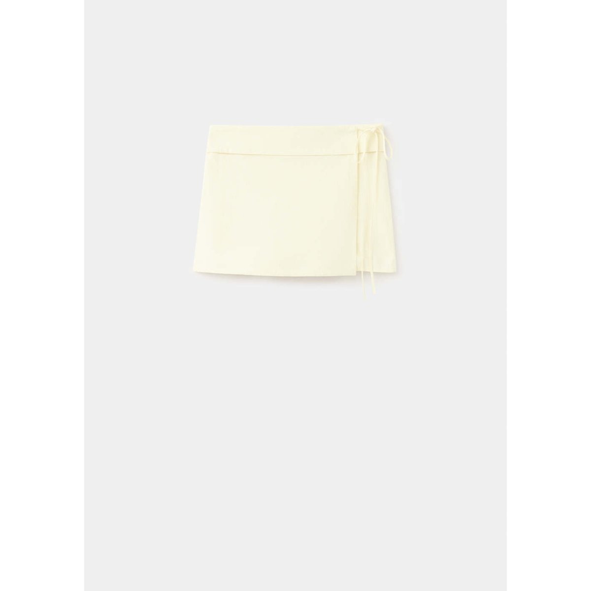Short 100 % coton avec lien à nouer jaune pastel, MANGO TEEN