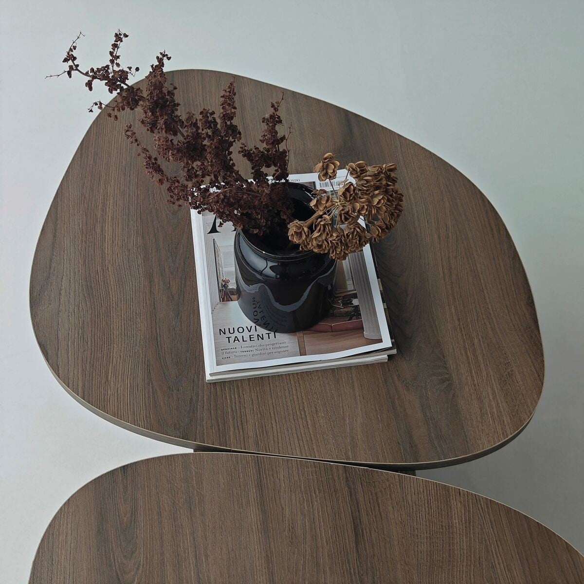 Table basse double plateau CÉLESTE noyer, CALICOSY
