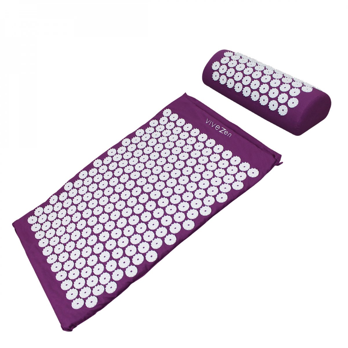 Tapis et coussin d'acupression + sac de transport prune, VIVEZEN