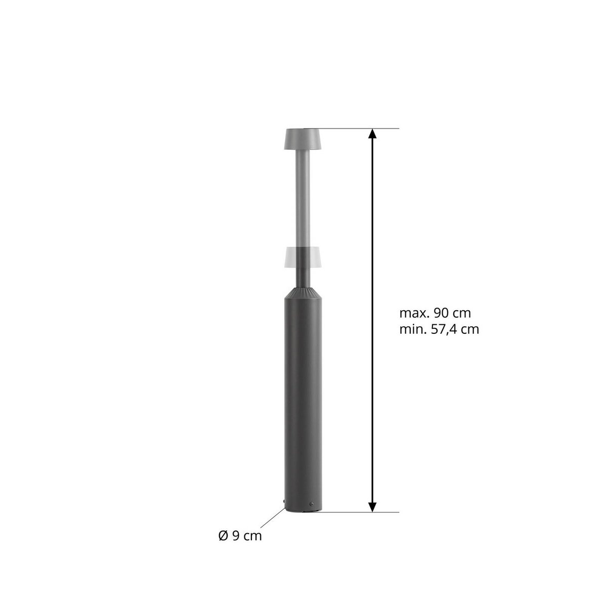 Luminaire extérieur en aluminium moderneLED anthracite, blanc, LUCANDE