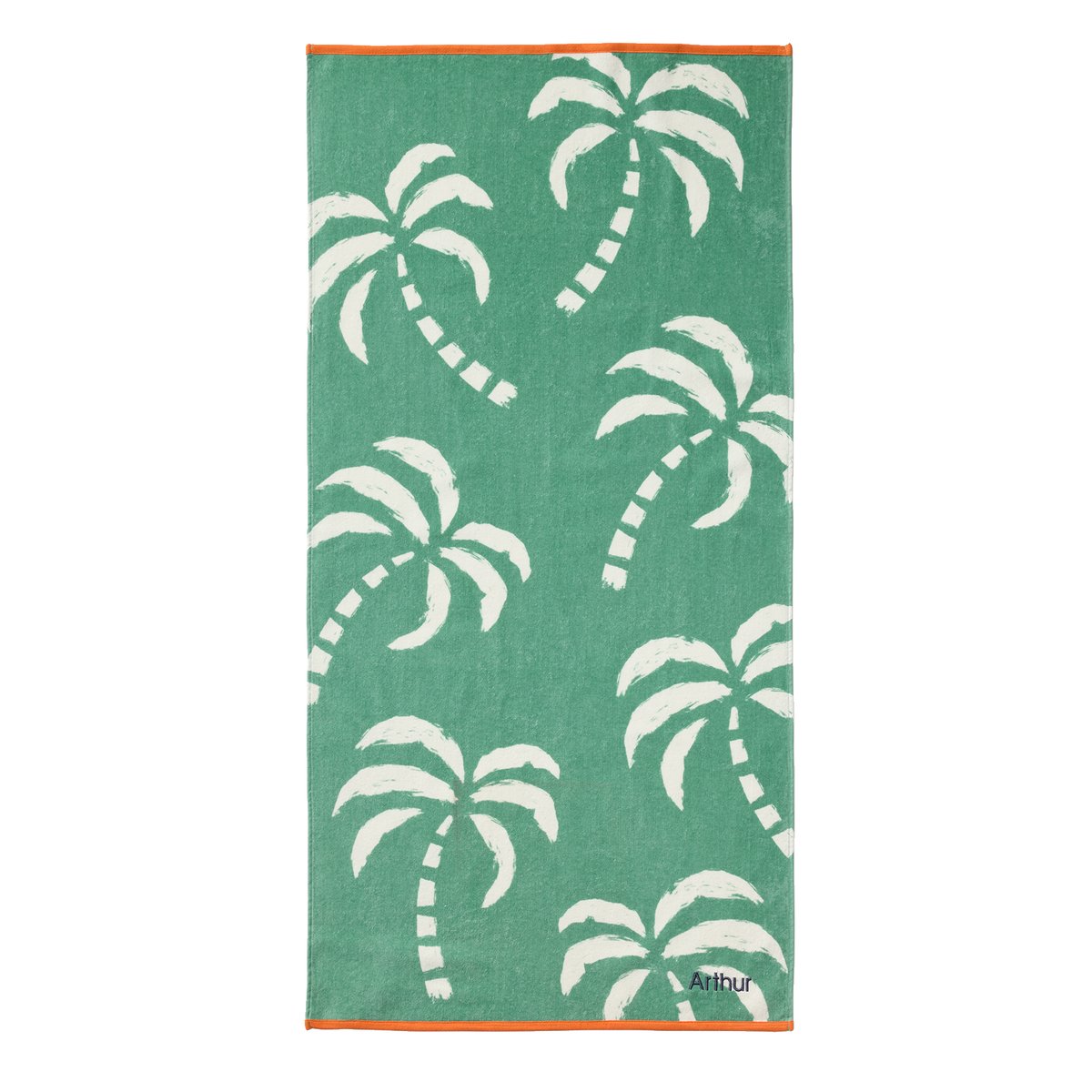 Serviette de plage / de bain avec coton recyclé menthe, VERTBAUDET