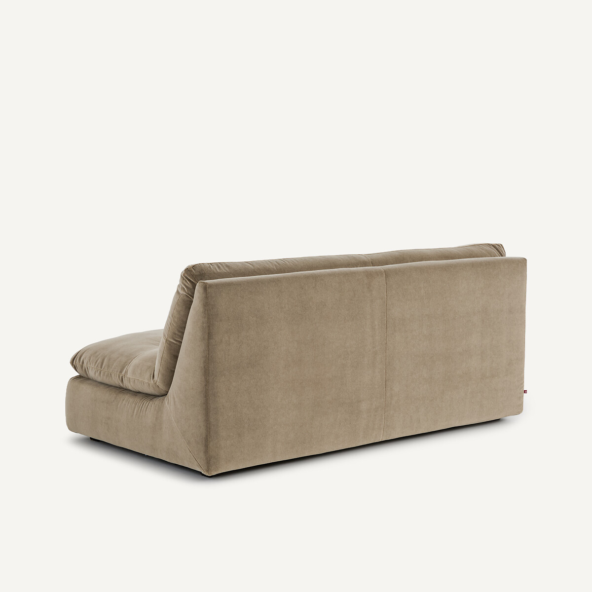 3-zits modulaire zetel in stonewashed fluweel, GIULIANO grijs shiitaké, AM.PM