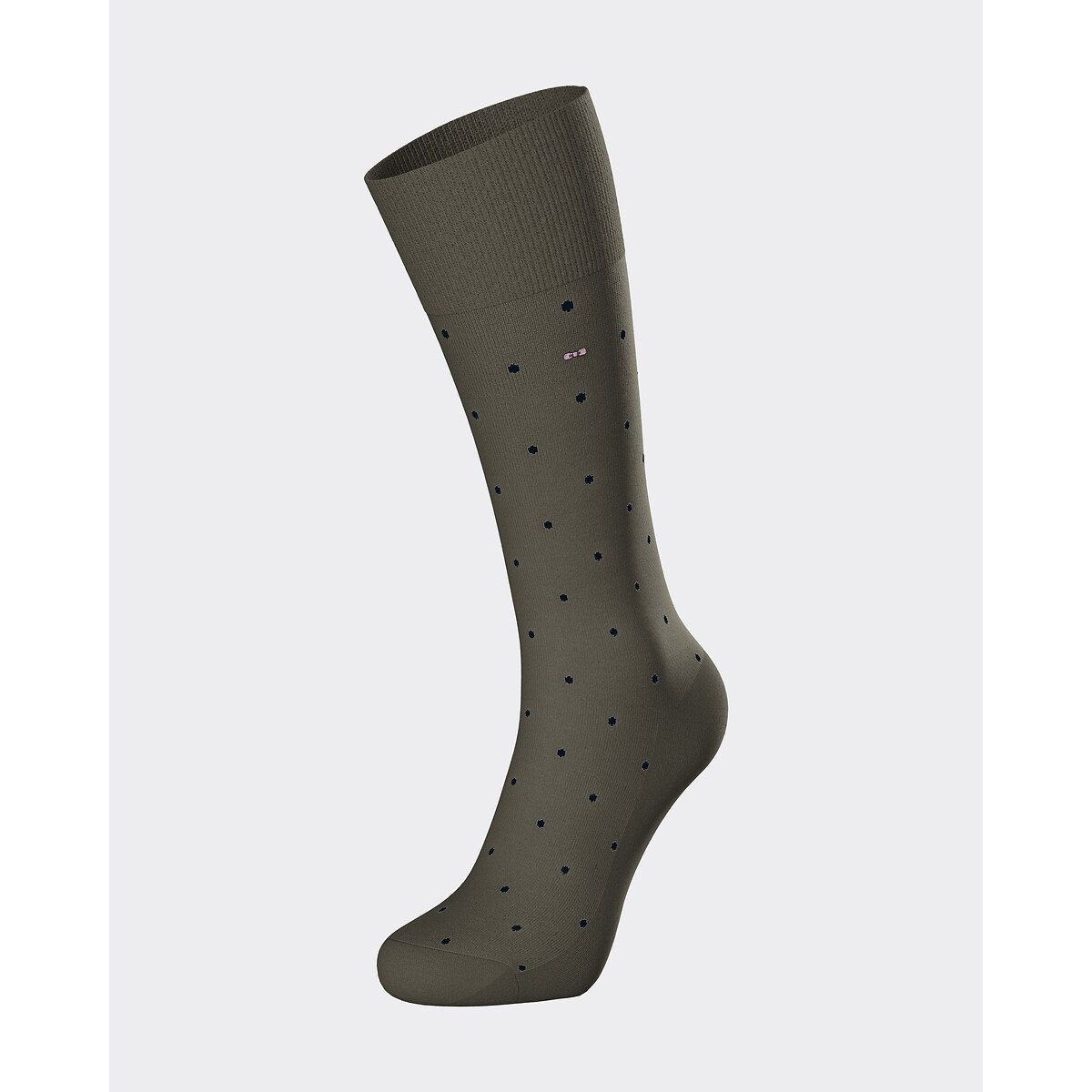 Lot de 2 chaussettes hautes unies bleu marine + kaki, EDEN PARK