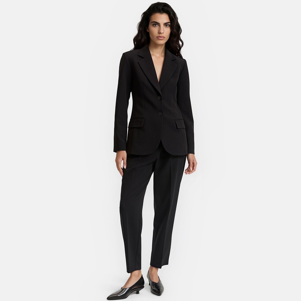 Veste blazer coupe cintrée noir, LA REDOUTE COLLECTIONS