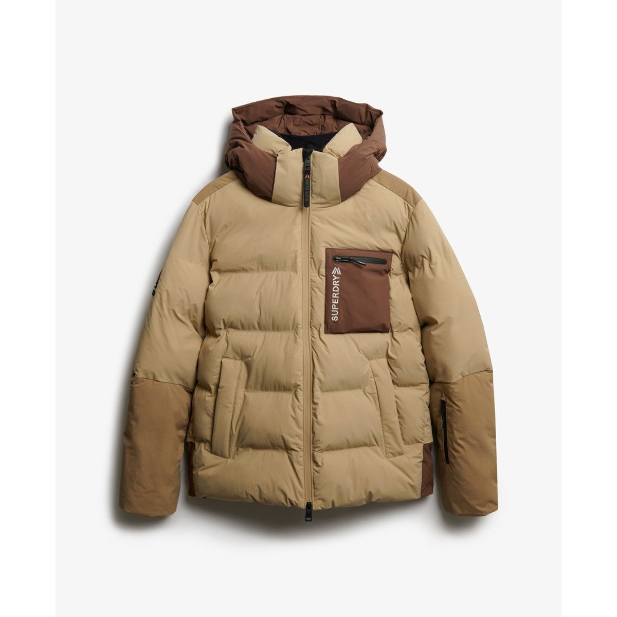 Veste rembourrée Block Ski Sports beige sarrasin, SUPERDRY