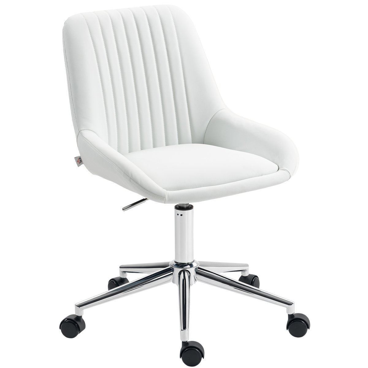 Chaise de bureau Polyuréthane Blanc blanc, HOMCOM