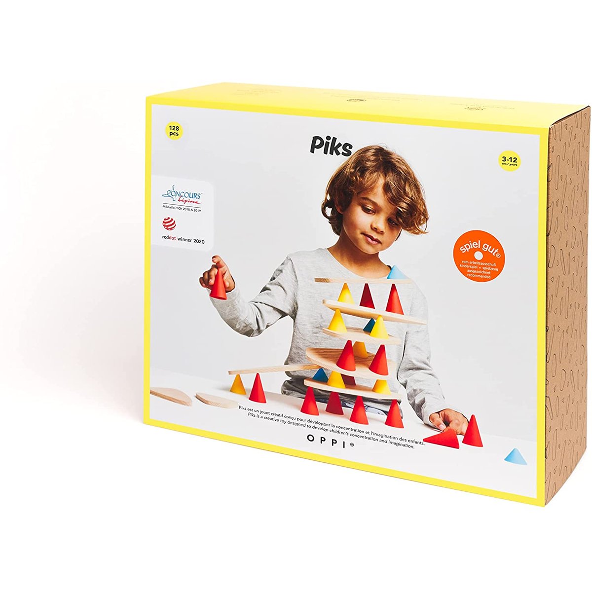 PIKS Le Kit education 128 Pcs jaune, OPPI