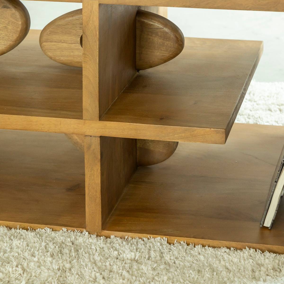 Table basse en bois de manguier ALWEN bois clair, MADE IN MEUBLES