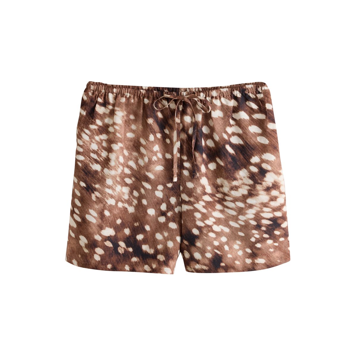 Short à enfiler en lin mélangé motif de cerf, NEXT