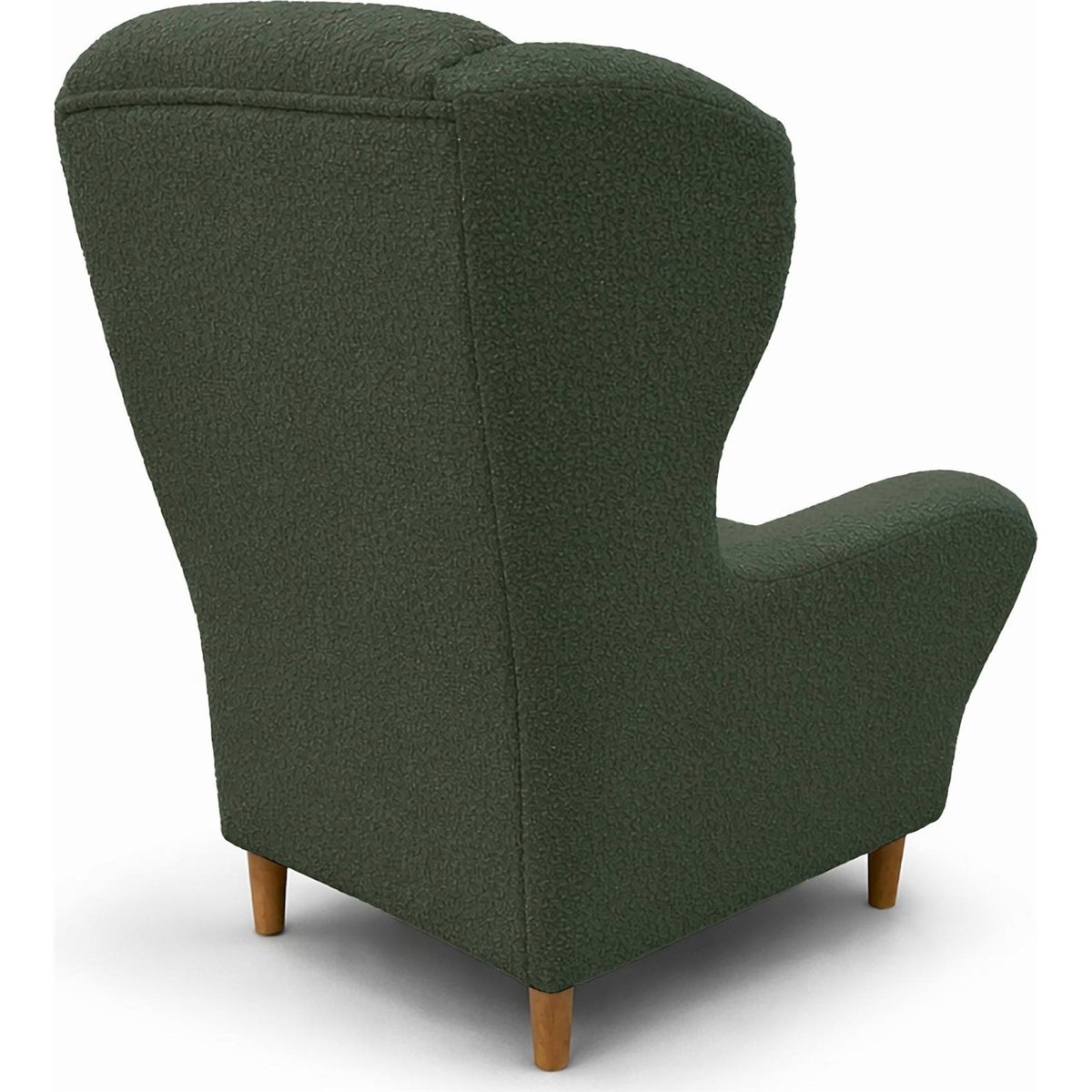 Fauteuil bergère en chenille TEDDLO gris clair bouclé alice, RECOLLECTION