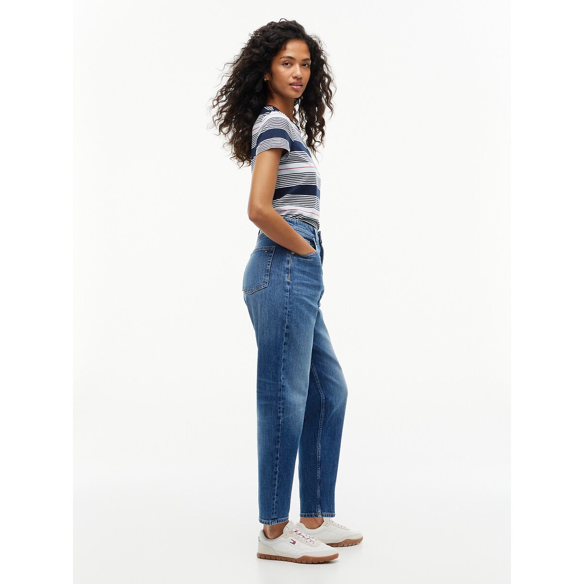 Jean mom taille haute denim foncé, TOMMY JEANS