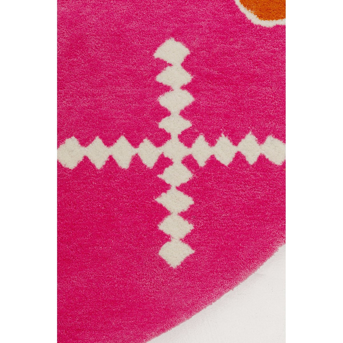 Tapis rond à motifs abstraits, GLYPH rose, KARE DESIGN