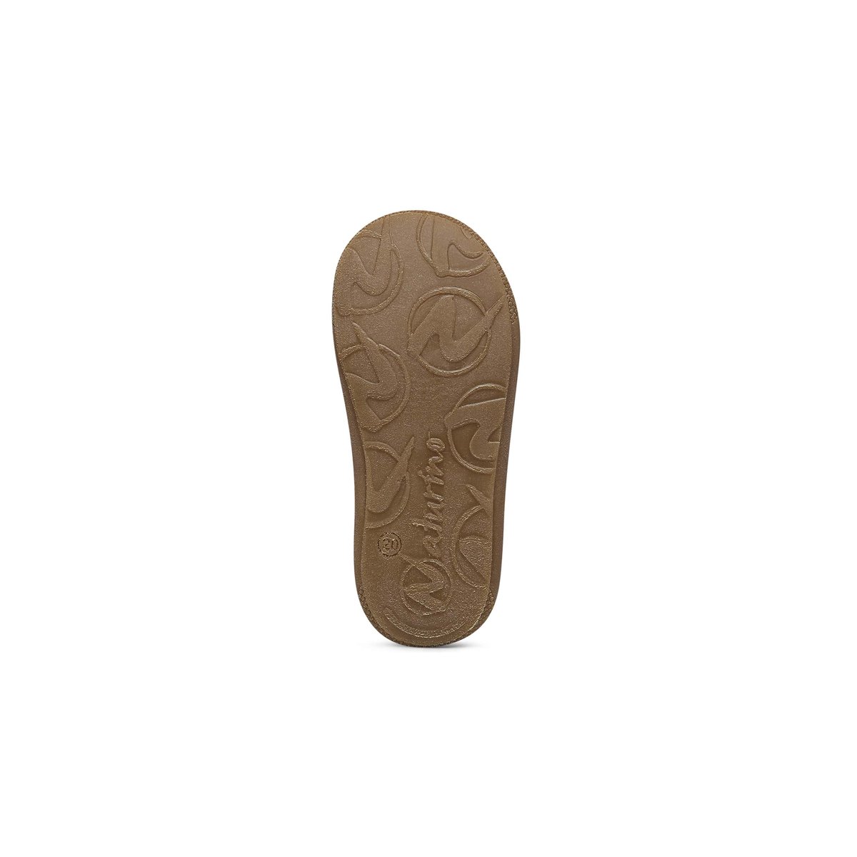 Chaussures premiers pas en cuir et laine LALLIT marron, NATURINO