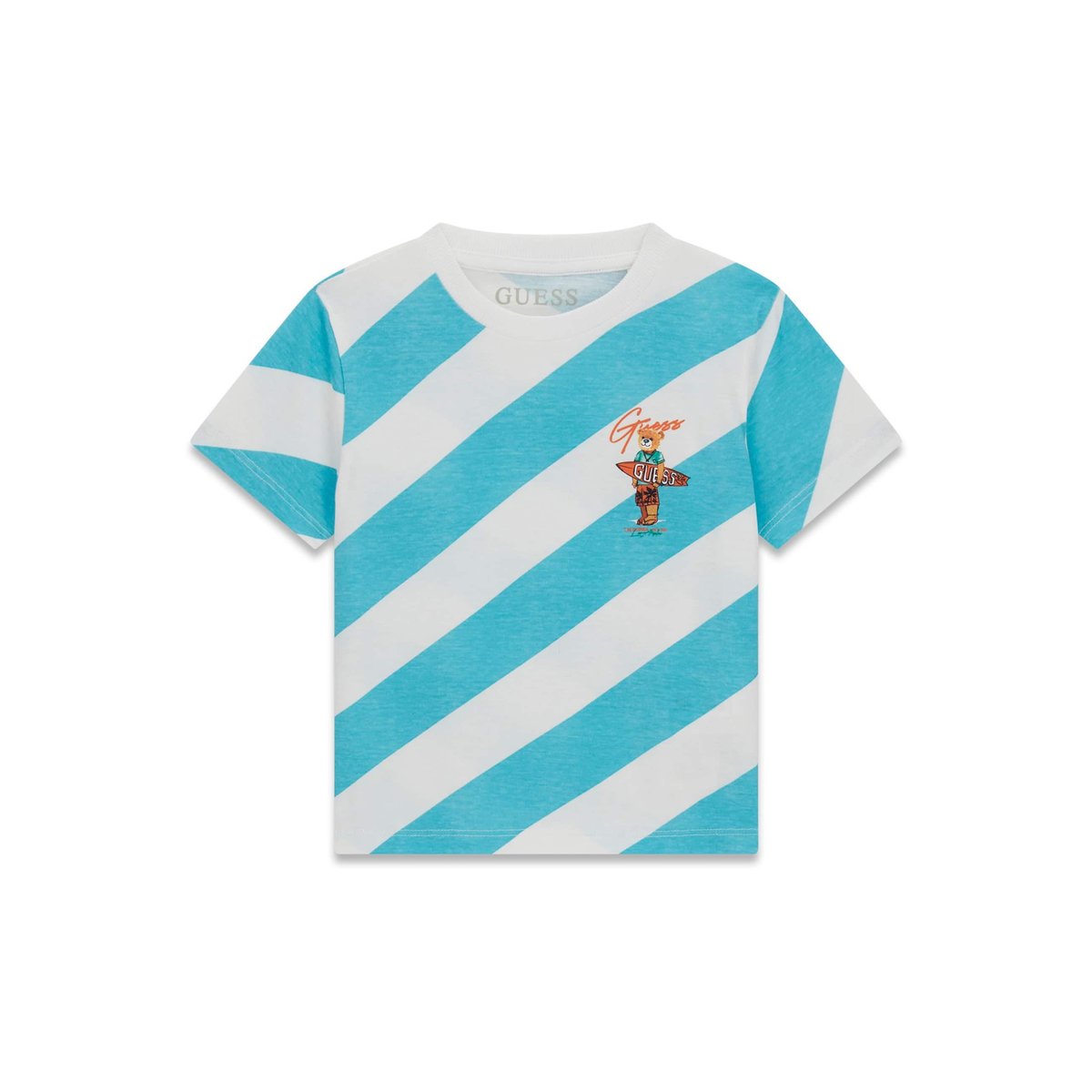 T-Shirt Rayé turquoise, GUESS KIDS