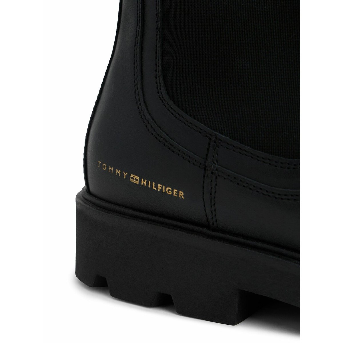 Hoge Chelsea leren boots zwart, TOMMY HILFIGER