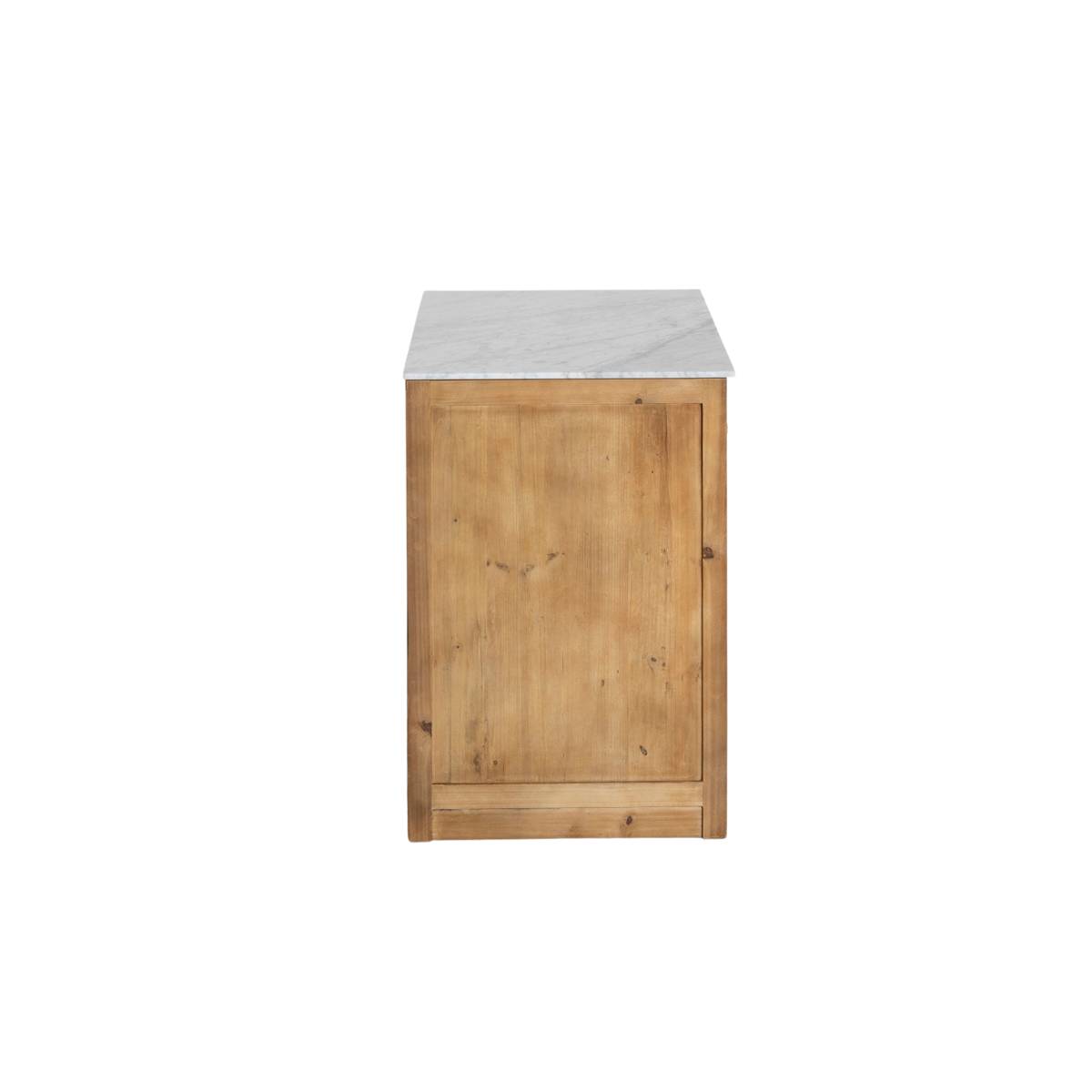 Meuble bas de cuisine en bois recyclé EPURE bois clair, MADE IN MEUBLES