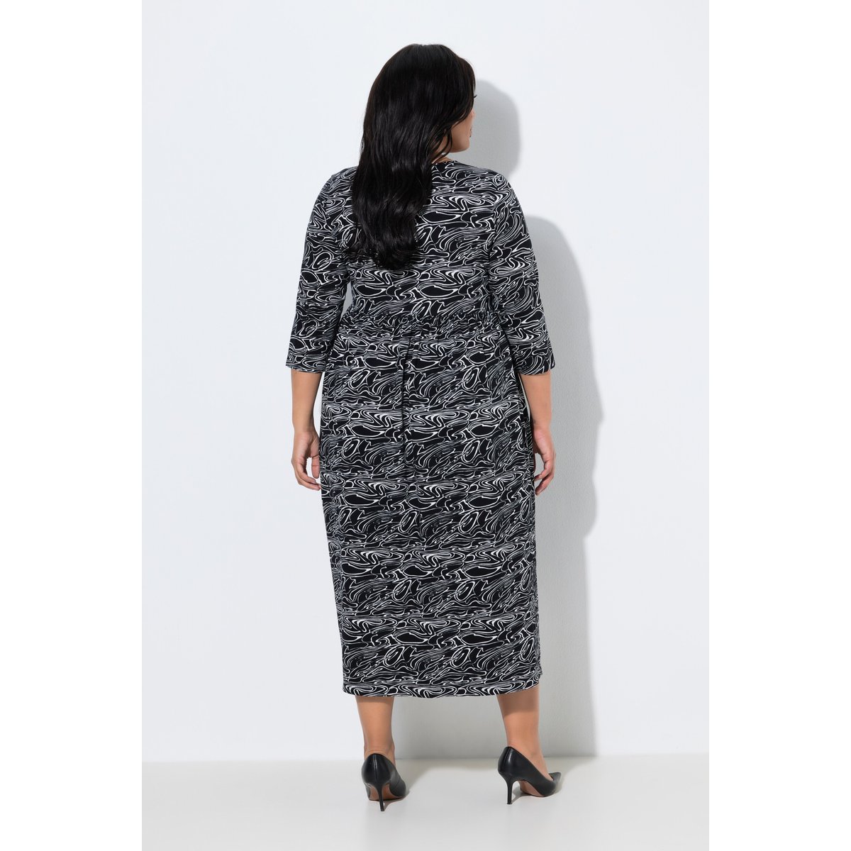 Robe maxi en jersey noir, ULLA POPKEN
