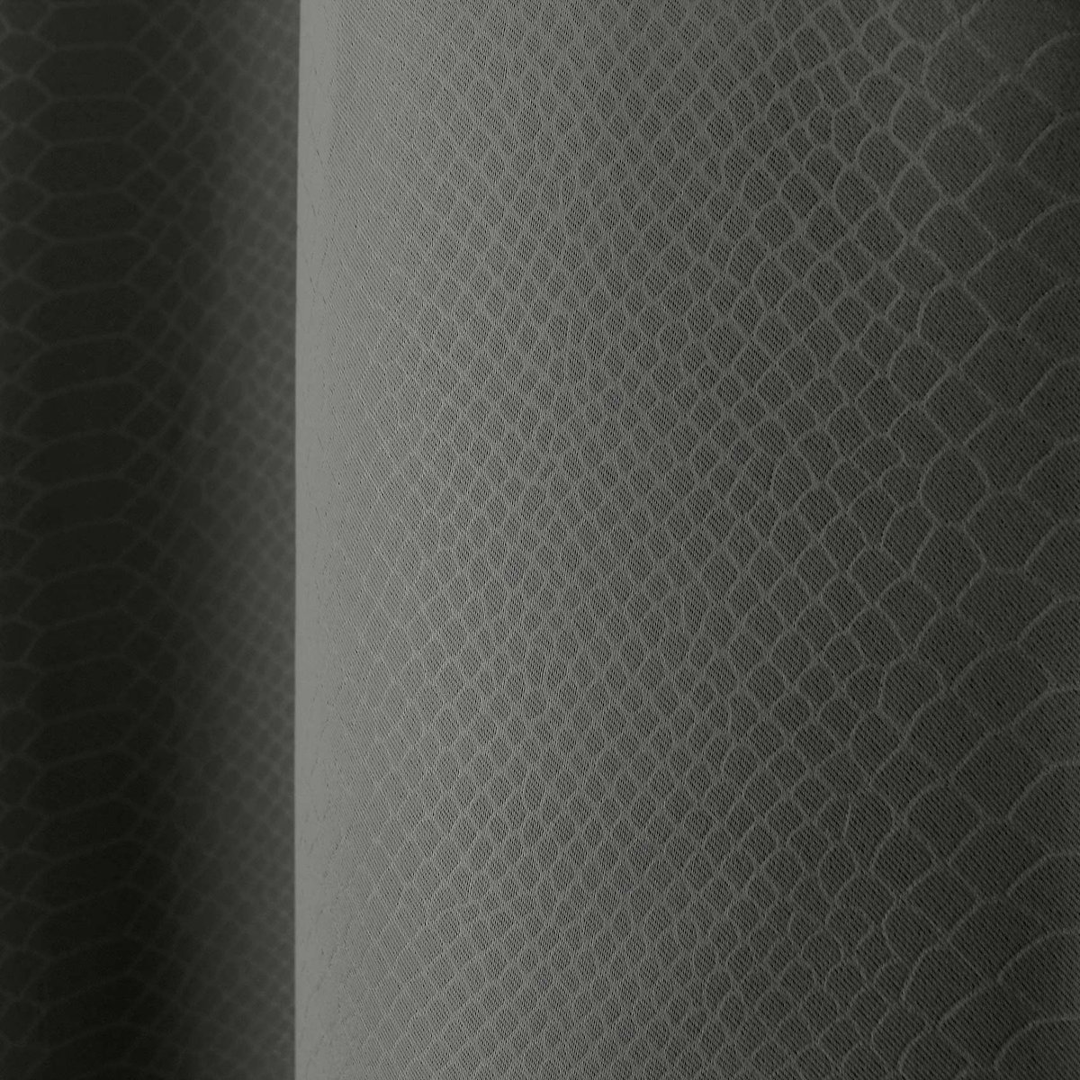 Rideau occultant imprimé peau de serpent gris foncé, HOME MAISON