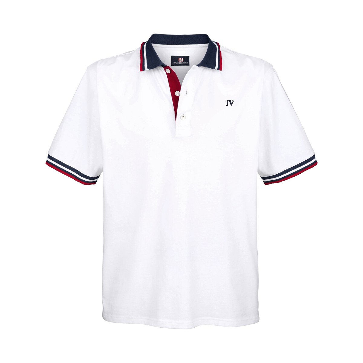 Lot de 2 polos JOHAN marine / blanc, JAN VANDERSTORM