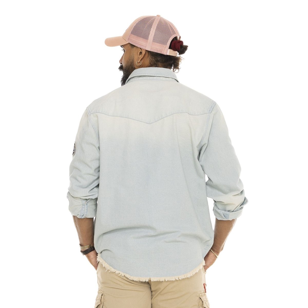Chemise coton DEM bleu/blanc, VON DUTCH