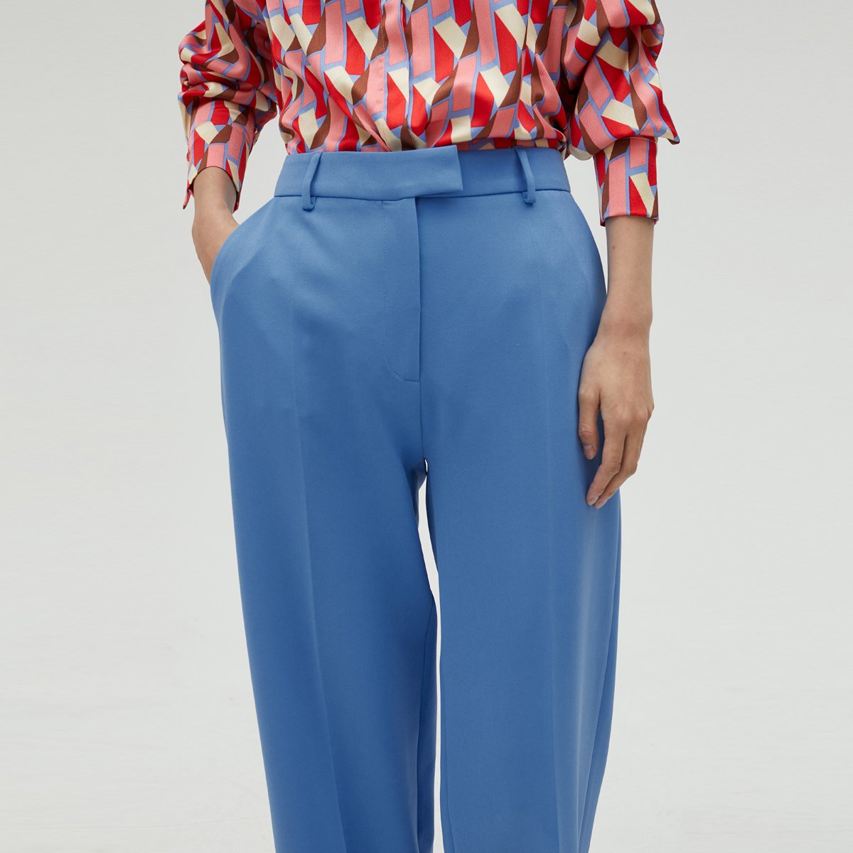 Pantalon classique large azur, LOLA CASADEMUNT