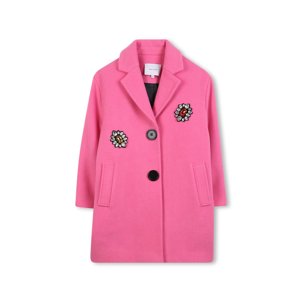 Caban in panno di lana dark pink, MARC JACOBS