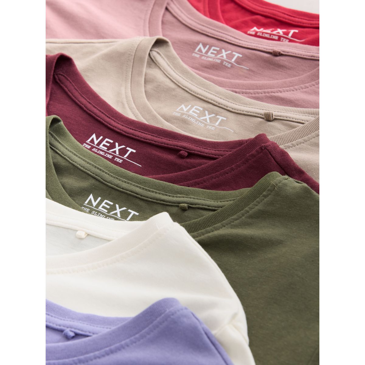 T-shirt ras du cou slim, lot de 7 multi-couleurs, NEXT