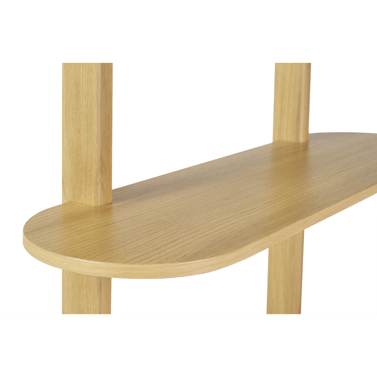 Bibliothèque finition bois clair chêne avec rangement 2 portes coulissantes L90 cm EPIC chêne clair, MILIBOO