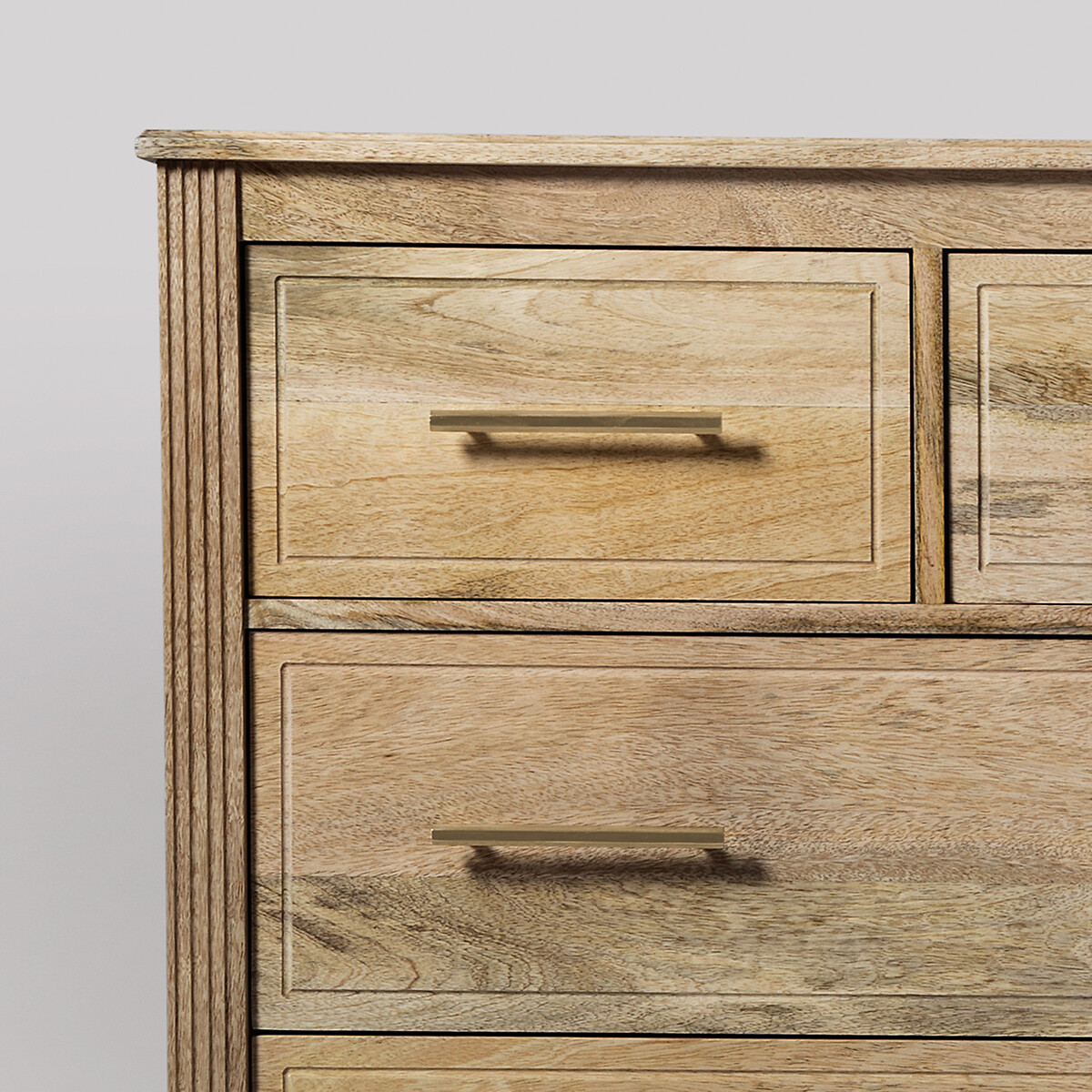 Claudine Mango Wood 8 Drawer Chest Of Drawers light wood, SWOON