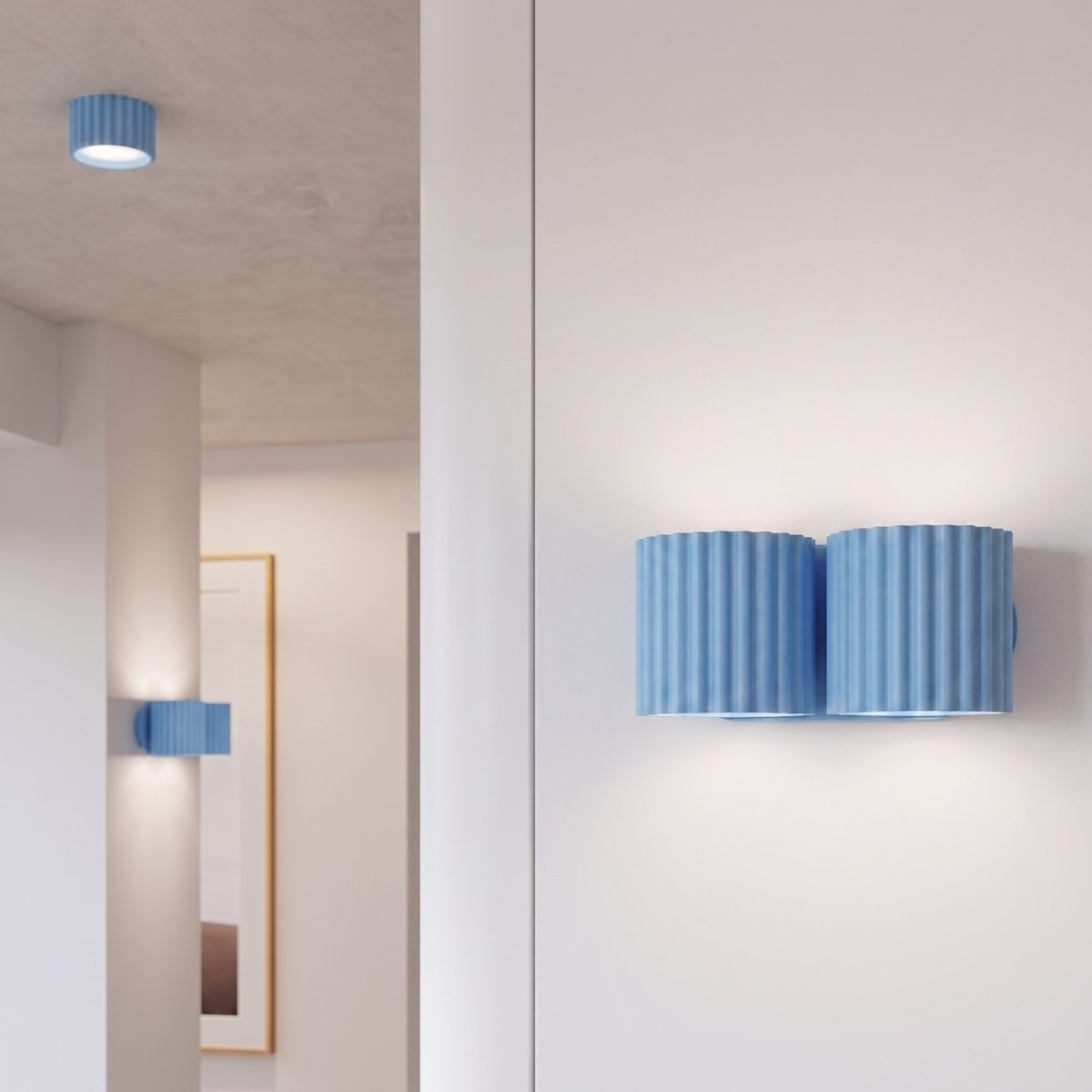 Applique murale Aluminium Bleu G9 2 Aura bleu, EDEN