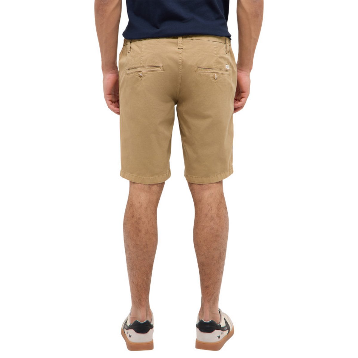Short chino en coton beige uni avec une coupe droite et 4 poches beige, MUSTANG