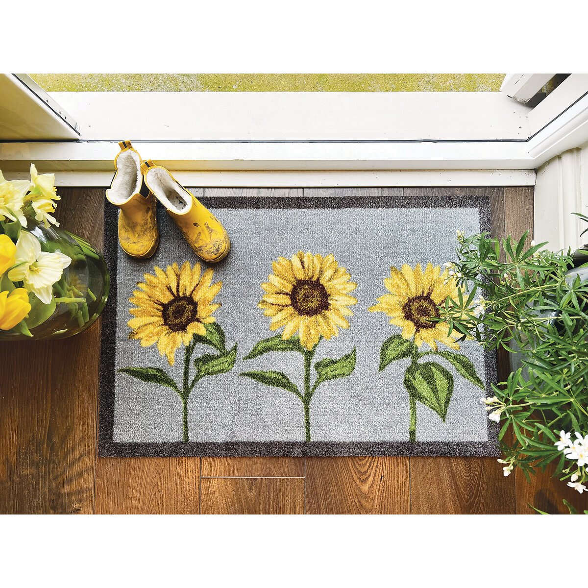 Sunflower Doormat grey/yellow, MY MAT