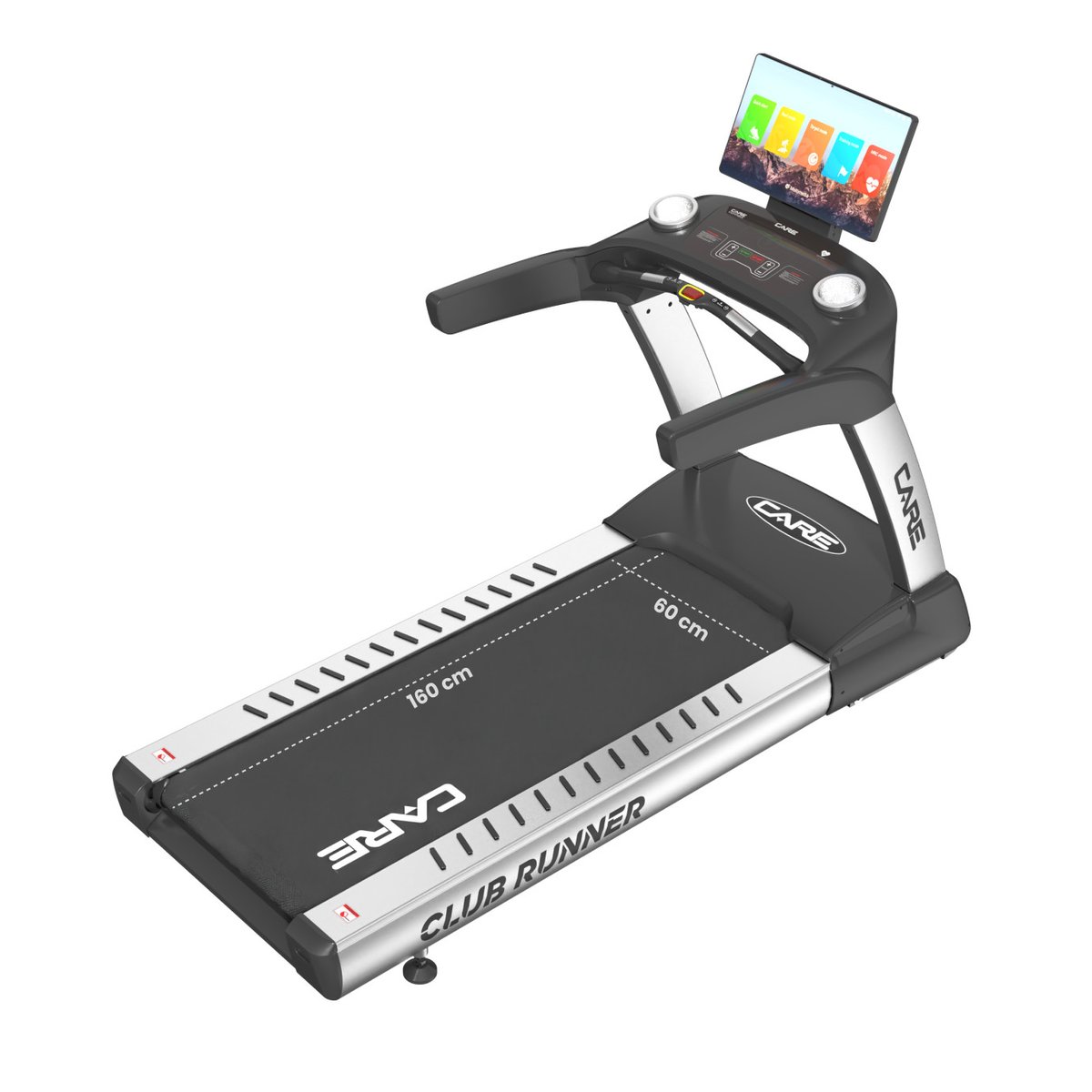 Tapis de course professionnel - 25km/h - CARE - CLUB RUNNER écran TFT gris, CARE FITNESS