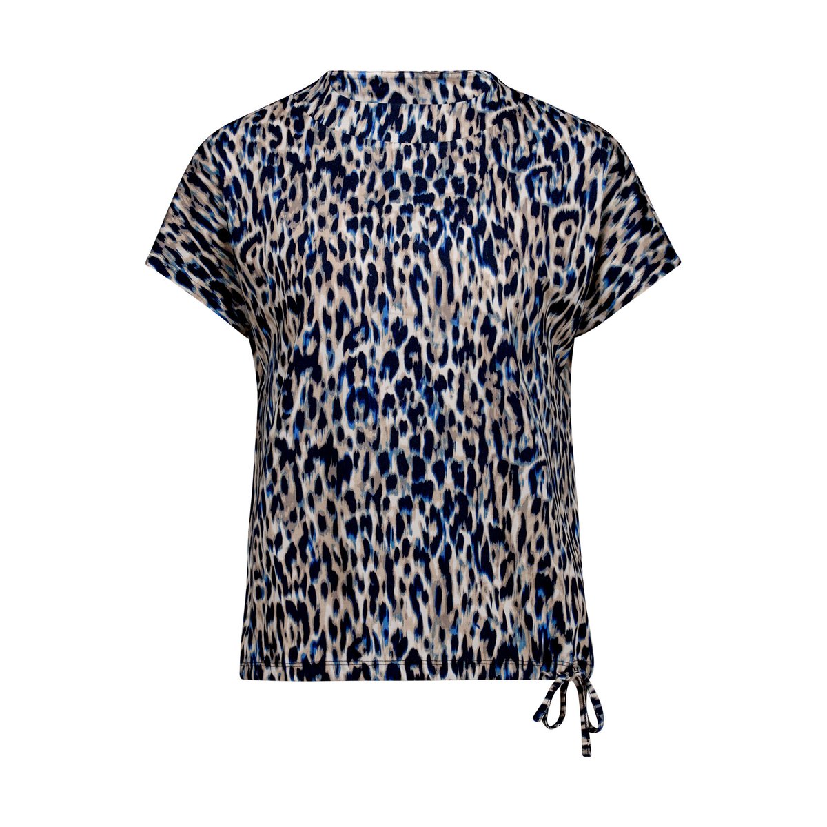 Haut imprimé à col droit bleu/beige, BETTY BARCLAY