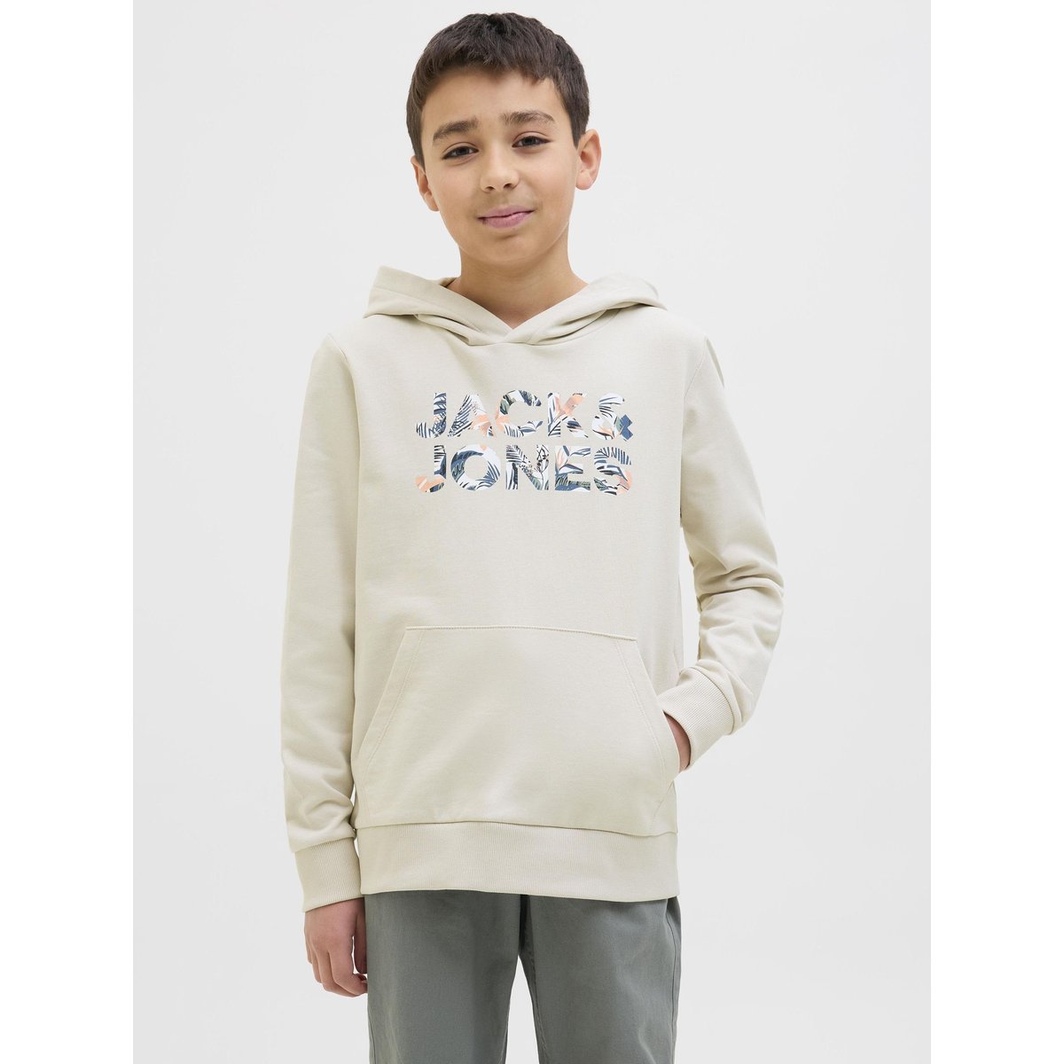Sweat à capuche Logo Junior Sweat à capuche moonbeam, JACK & JONES JUNIOR