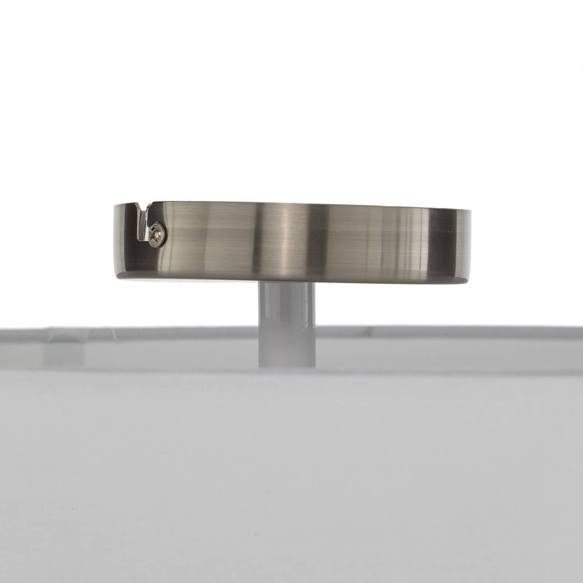 Plafonnier en textile scandinave, Sebatin blanc, nickel mat, LINDBY