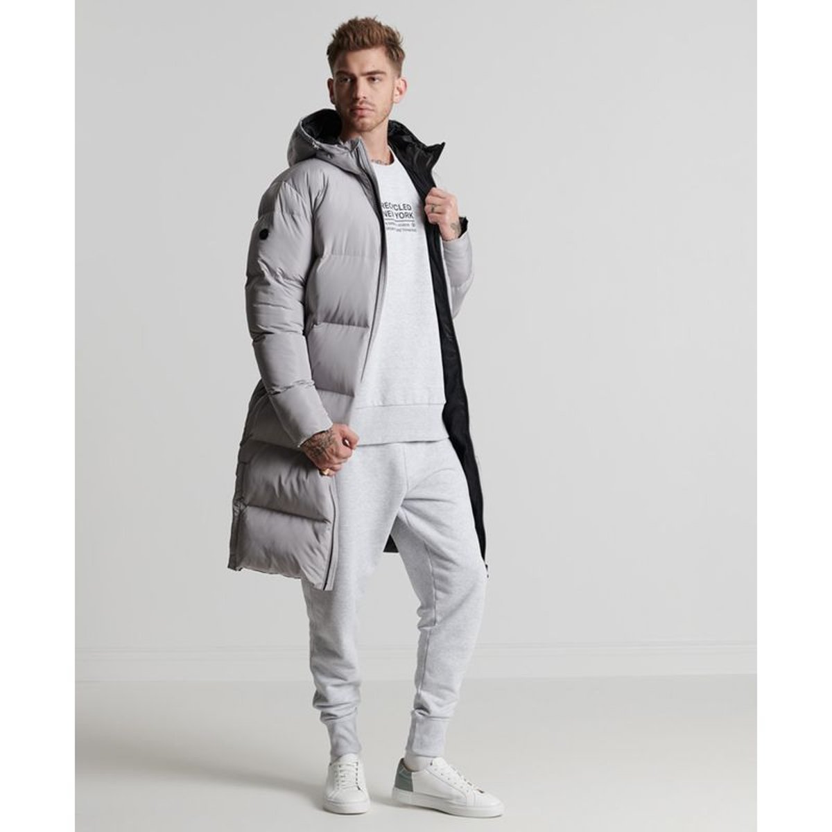 Sweat ras-du-cou Recycled City flocon chiné, SUPERDRY