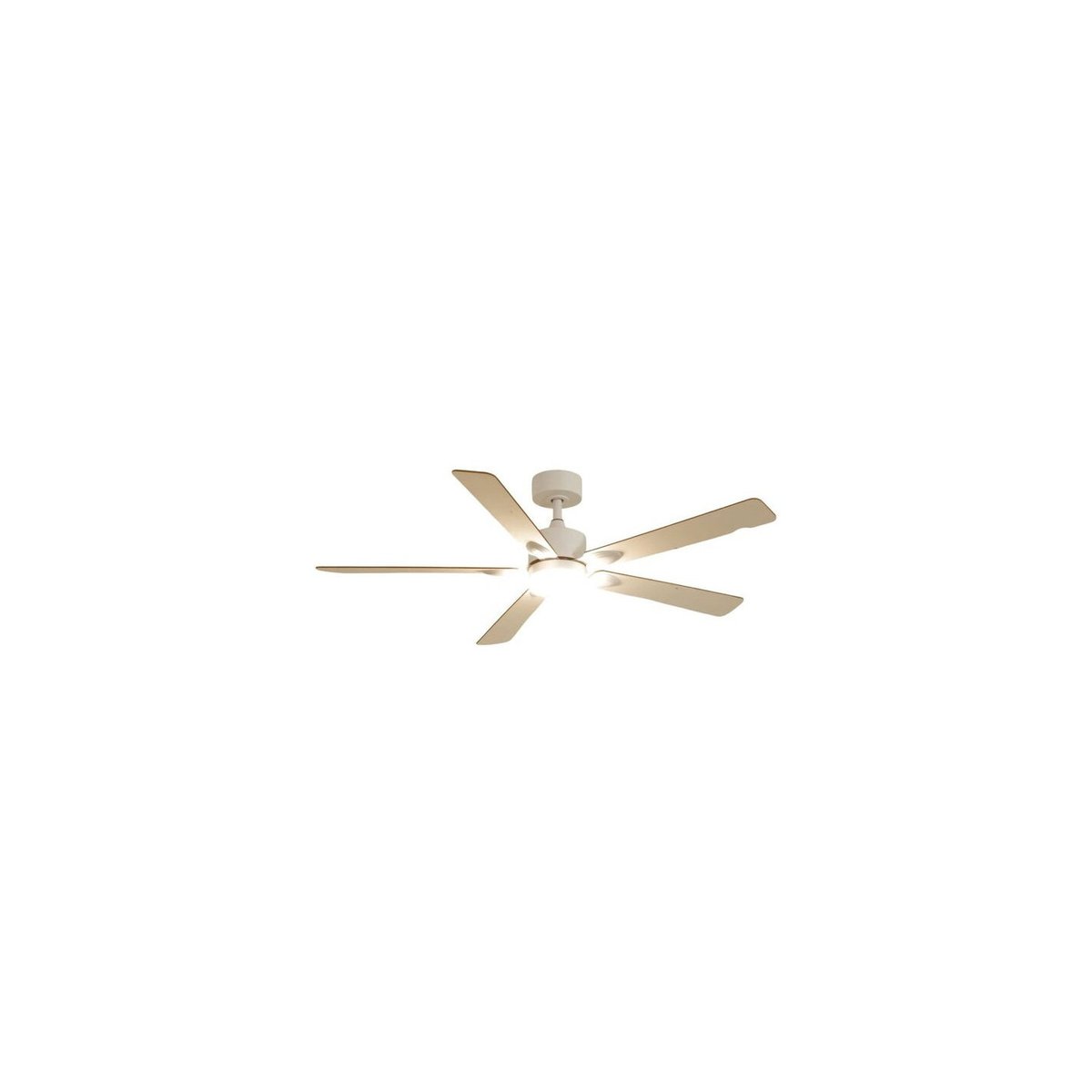 Plafonnier ventilateur en bois de peuplier MISTRAL bois clair, ATELIER LOUPIOTE