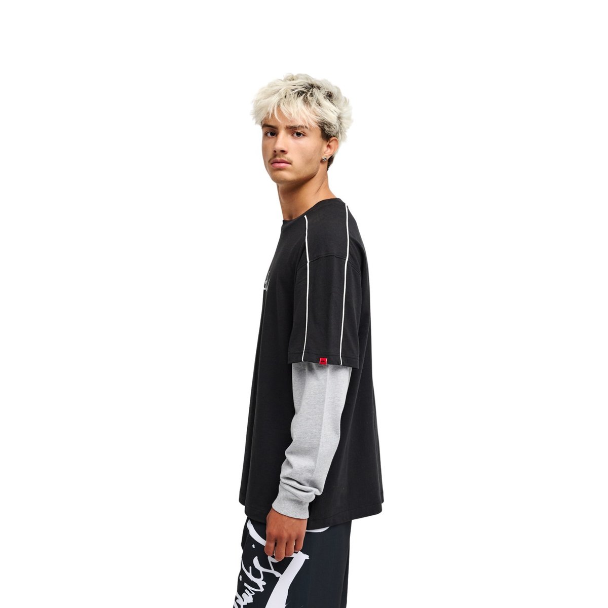 T-shirt manches longues YOUNG GUNS DOUBLE LAYER noir black, QUIKSILVER