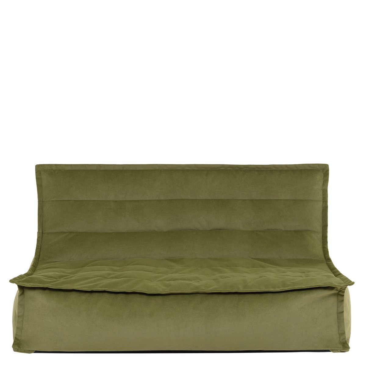 Pouf canapé de sol en velours mat Oeko-Tex® - KOTA vert olive, ICON