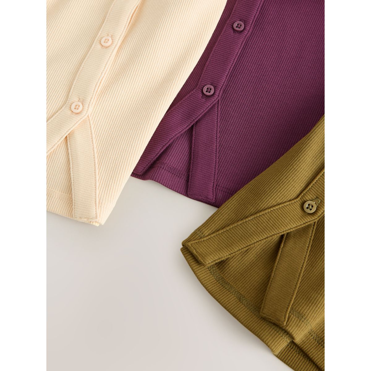 Cardigan côtelé à manches longues, lot de 3 multi-couleurs, NEXT