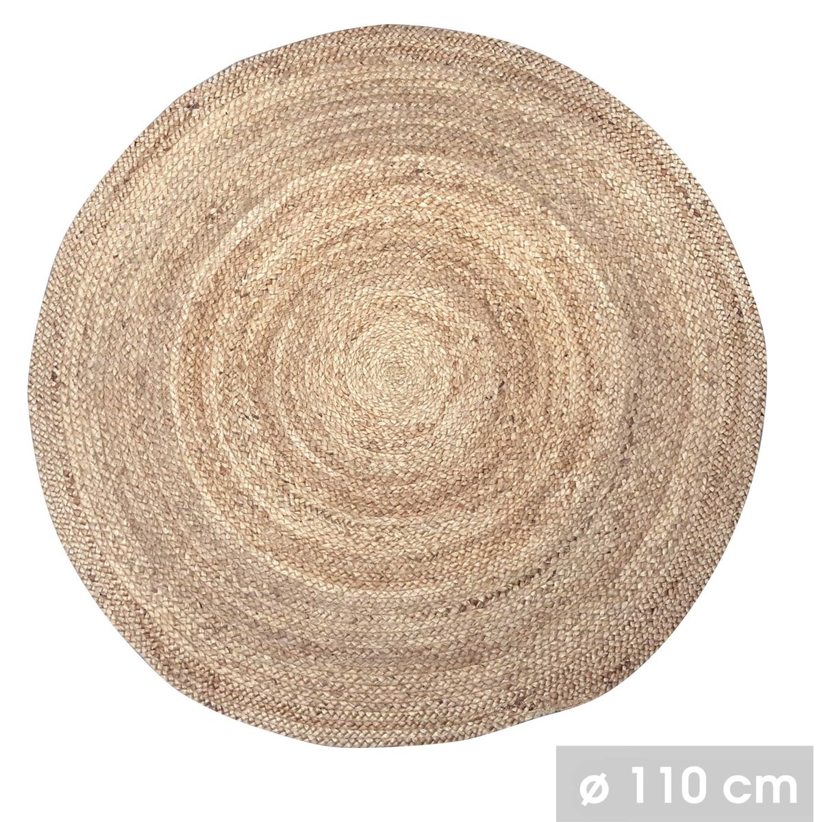 Tapis rond design jute Natural living marron, URBAN LIVING