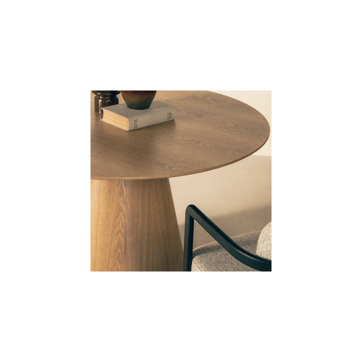 Table à manger ronde collection NORAN en bois bois naturel, RECOLLECTION