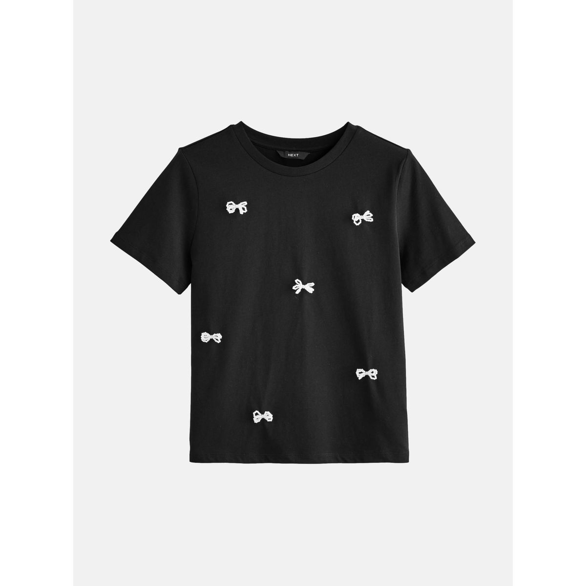 T-shirt à manches courtes et nœud noir, NEXT